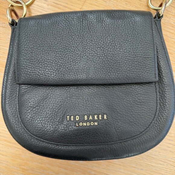 Ted Baker AMALI Black Leather Round Bag with Crossbody strap - Picture 5 of 10